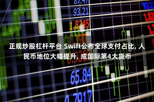 正规炒股杠杆平台 Swift公布全球支付占比, 人民币地位大幅提升, 成国际第4大货币