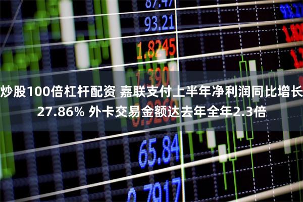 炒股100倍杠杆配资 嘉联支付上半年净利润同比增长27.86% 外卡交易金额达去年全年2.3倍